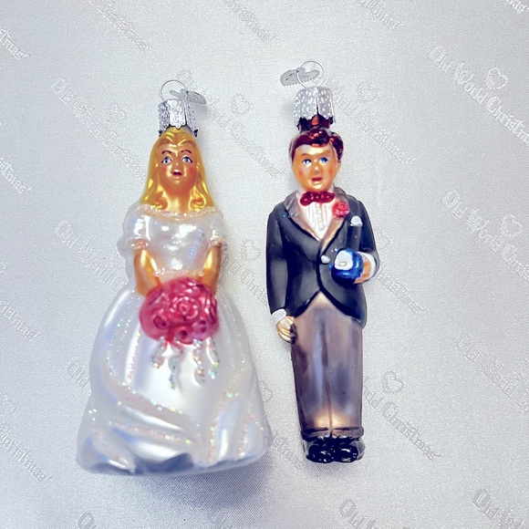 Old World Christmas Wedding Ornaments Set of 6 glass ornaments - Picture 4 of 7